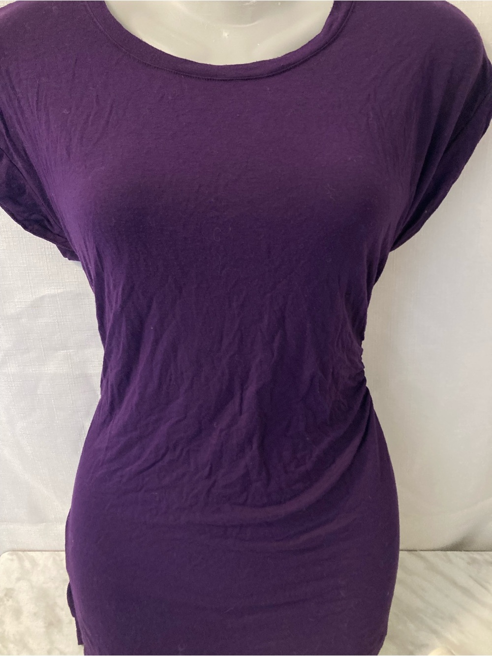 Twik Purple Longline Fitted T-Shirt Tunic Top Size S